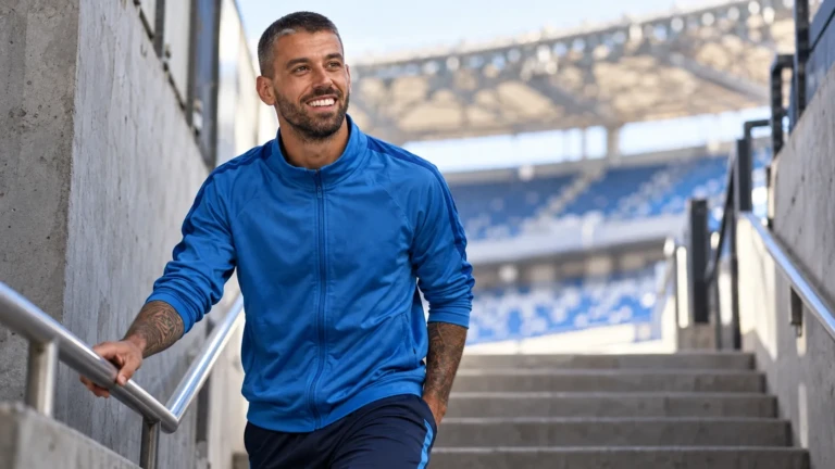 Leonardo Spinazzola quan sát hành lang trái trên sân tập trong ảnh minh họa
