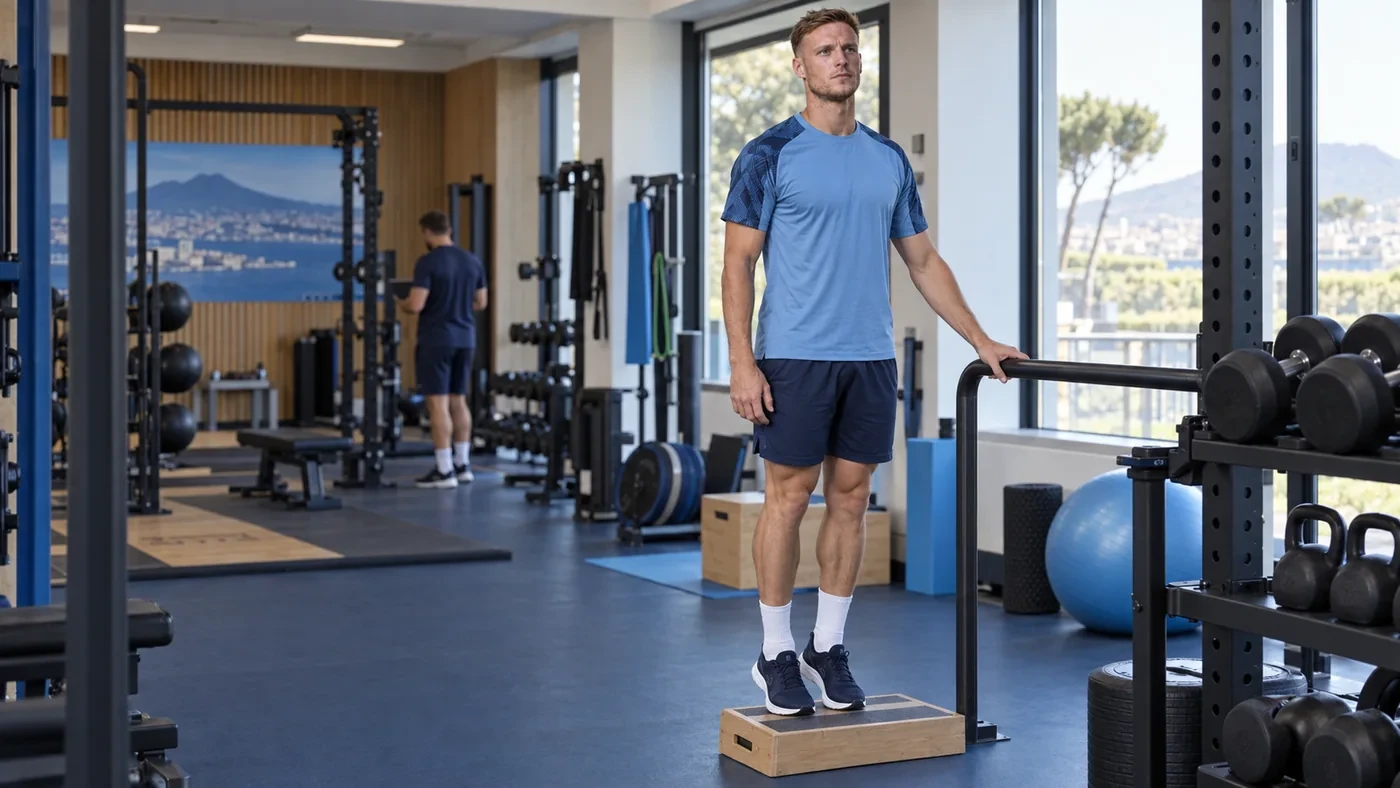 Sam Beukema thực hiện bài tập thể lực có kiểm soát trong phòng tập