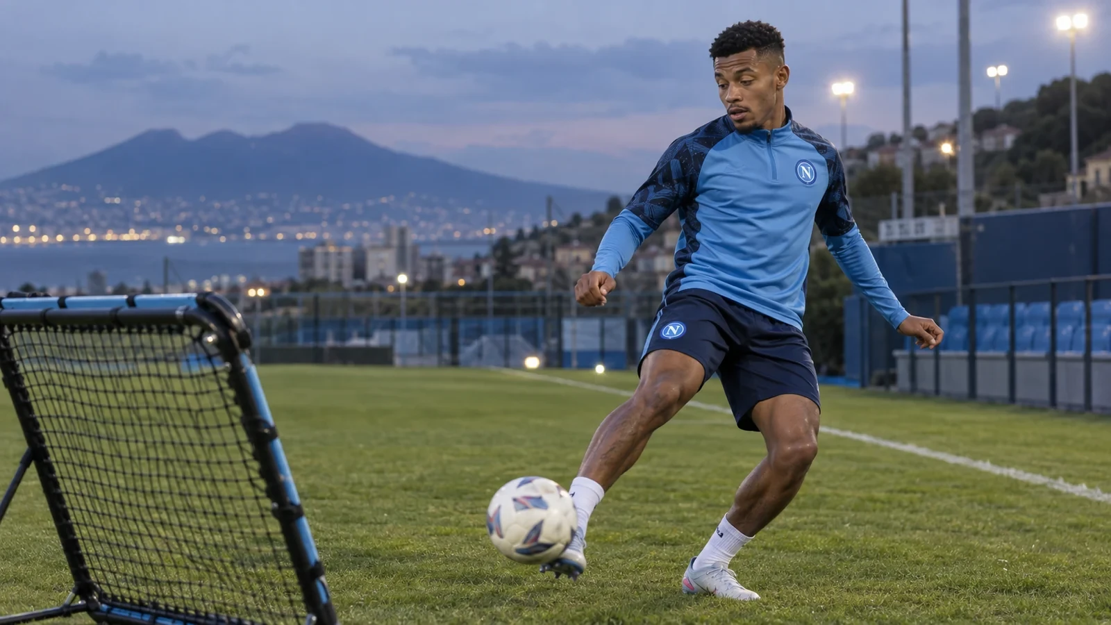 David Neres luyện khả năng chạm bóng bên cánh tại Napoli
